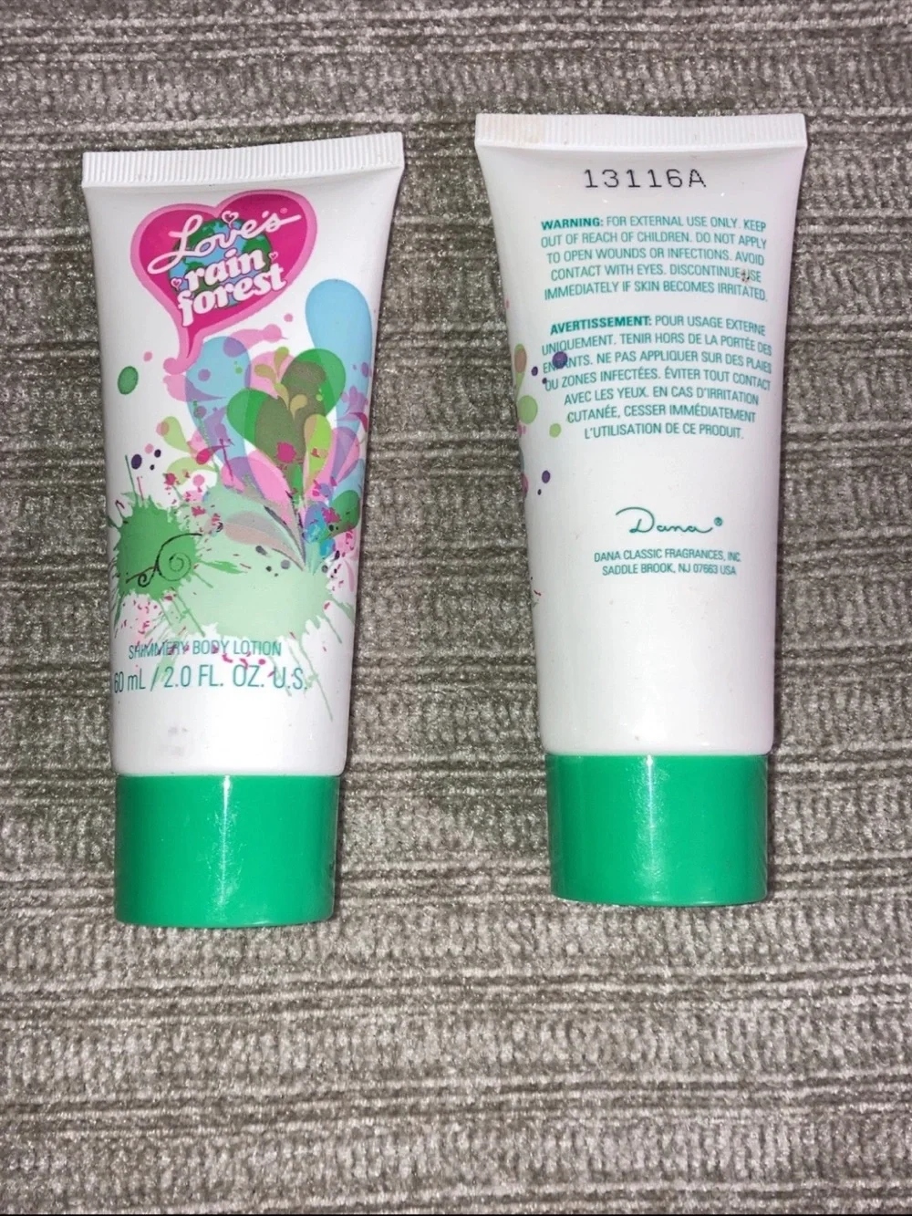 6 Pack Loves Baby Rainforest Rain Forest Shimmery Body Lotion 2oz each Dana New